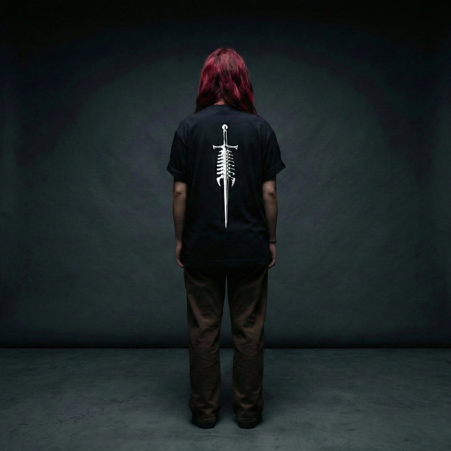 SPINEFUL Street Box Tee — Logo and Spine/Sword symbol