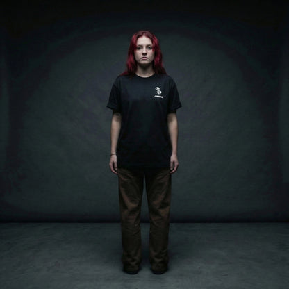 SPINEFUL Street Box Tee — Logo and Spine/Sword symbol